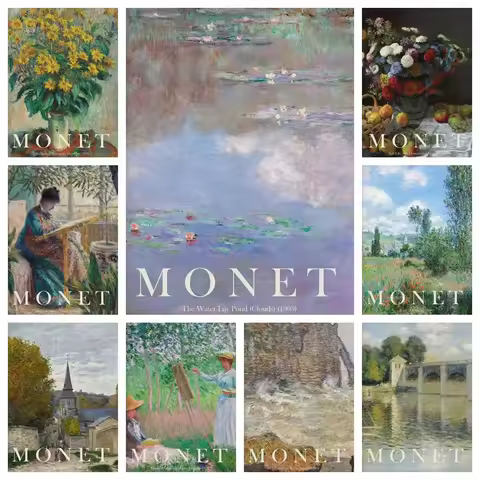 1000PCS Claude Monet Famous Artist Classic Masterpiece Collection Paper Jigsaw Puzzles For Adults Ho