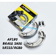 APIDO BRAKE SHOE BREK LINING KRISS 110 120 MR1 CT100 CT110 RGV RG SPORT RC80 RC110 KRISTAR BRAKE SHOES MODENAS SUZUKI