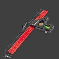 Woodworking Precision Pocket Ruler Metal Slide Ruler T Track Combination Ruler Marking Measuring Too