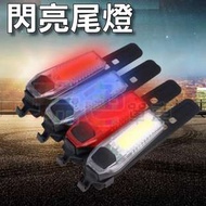 【PCB 閃亮 雙色車燈】 USB 充電 LED 奧迪燈 紅/白 紅/藍 變色 車 尾燈 後燈 (玩色單車)