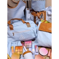 3CE x MUUT Co-Branded Limited Color Series Eyeshadow Lip Glaze Lipstick Denim Cosmetic Bag Underarm 