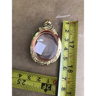 Gold Amulet Frame No Coin Enamel