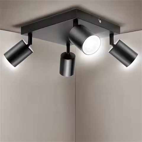 A LED ceiling light, 4 bulbs, ceiling spotlight LED rotatable GU10, ceiling spotlight ceiling spotli