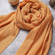 Cashmere羊毛圍巾/披肩 薑黃 厚款 手工編織
