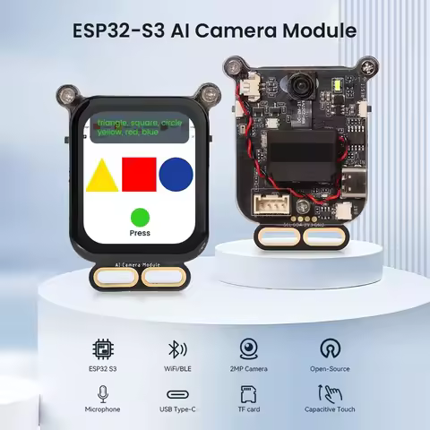 ESP32-S3 AI Vision Camera Board 1.83" Touch Display GC2145 WiFi BLE Sensor Module Maker Education DI