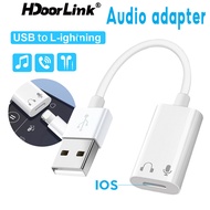 HdoorLink Earphone Audio Adapter Cable USB A/Type C To iOS For Phone 15 Pro Earphone Converter Type 