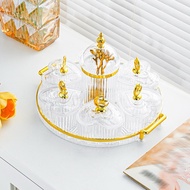 Toples Set Nampan Mewah Tangki Segel Plastik Guci Makanan Kotak Penyimpanan Dapur Set Tangki Penyimp