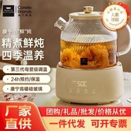康寧養生壺全玻璃家用小型多功能辦公室新款煮茶器燒水花茶壺鮮燉