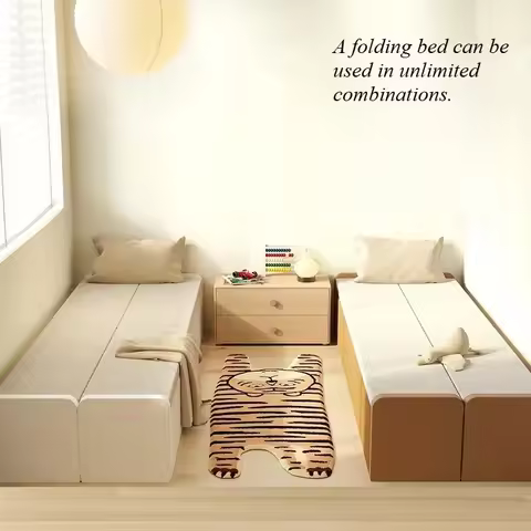 Folding Single Household Simple Bed Straight Bench Single Stool Office Lunch Bed Portable Escort Coc