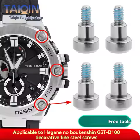 Watch case Front Screws For Casio G-SHOCK GST-210/W120L/S130L/310 GST-B100 W300/400G Watch Accessori