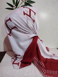 hijab segi 4 voal premium jilbab motif mewah kerudung rijek halus