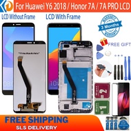 For Huawei Y6 2018 / Y6 Prime 2018 / Honor 7A / 7A PRO LCD Display Screen With Frame Display Touch Screen Parts Opening Tools+ Tempered Glass