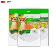 3M™ Scotch-Brite™ สก๊อตช์-ไบรต์ อะไหล่ผ้าม็อบไมโครไฟเบอร์สำหรับถังปั่น , แพ็ค 3 ชิ้น