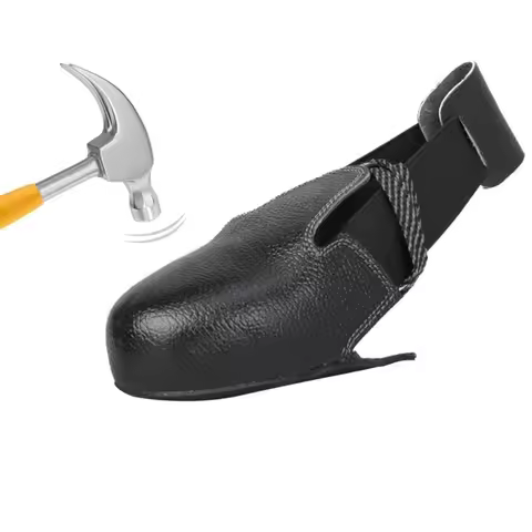 76HE 1 Pair Steel Toe Caps Shoe Covers with Adjustable Straps Safety Shoes Protectors for Temporary 
