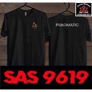 t-shirt kaos baju pragmatic play logo db kaos distro - hitam s
