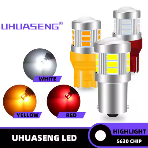 UHUASENG 2PCS 12V 24V Led Bulb 1156 7443 T20 1157 P21W BA15S 7440 BAY15D WY21W W21W P21/5W W21/5W R5