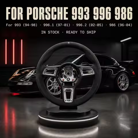 Suede Steering Wheel For Porsche 993 911 Carrera 4/S/RS Turbo S GT2 996 GT2 GT3 RS 986 Boxster S 199