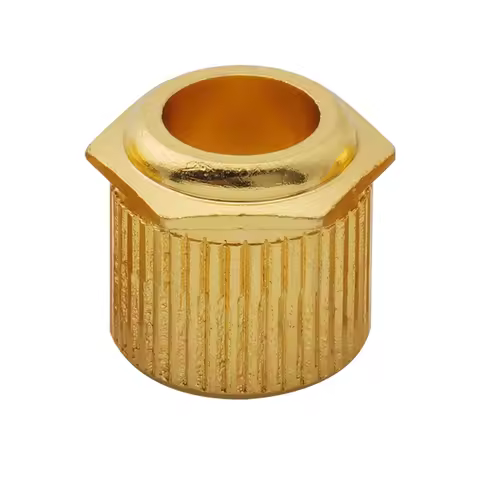 Musiclily Ultra Solid Brass 1/4 Inch to 10mm Vintage To Modern Tuner Conversion Bushings Tuning Pegs