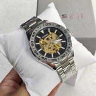 Flash Sale Fossil Mens Watch Fully Automatic FS5193 Skeleton Stainless Steel Non-Tarnish Actual Pic.