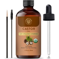 Carno Calm Castor Oil Organic 50ml | 100% Pure Cold-Pressed & Hexane-Free | For Dry Skin, Hair, Eyel