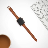 [HOT JUXXKWIHGWH 514] หนัง Slim Watchband สำหรับ Apple Watch Band 40มม. 44มม. 38มม. 42มม. Series 7 SE 6 5 4 3 2 1ผู้หญิงสายหนัง