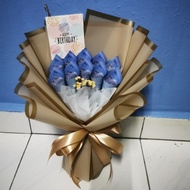 MONEY BOUQUET BAJET RM100 ( DUIT RM5 X 15 KEPING + SMALL FLOWER + FREE Wish Card)