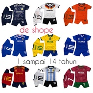 Latest national team children's football suit, quality arhan football shirt football set