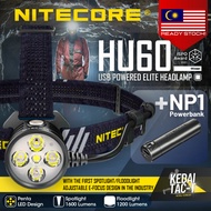 NITECORE HU60 - 1600 Lumen Focusable Rechargeable Headlamp + NPB1 Powerbank - - in