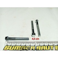 MESIN White Flange Bolt M6 田 45 (4.5cm) Key 8 Engine Block/ FO/ Flange/ Bolt