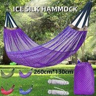 Hammock with Storage Bag Duyan Ice silk Hammock Camping Hiking Outdoor Foldable Hammock Duyan