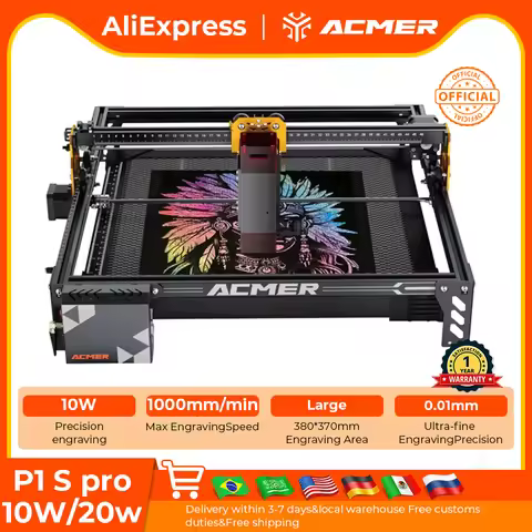 ACMER P1 S PRO 6W 10W 20W Laser Engraver Machine with APP WIFI Offline Control Blue Diode CNC Woodwo