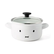 預訂 -  日本代購 - MIFFY米菲臉 18cm 兩手鍋 MFF-18W 帶玻璃蓋 IH兼容 富士搪瓷