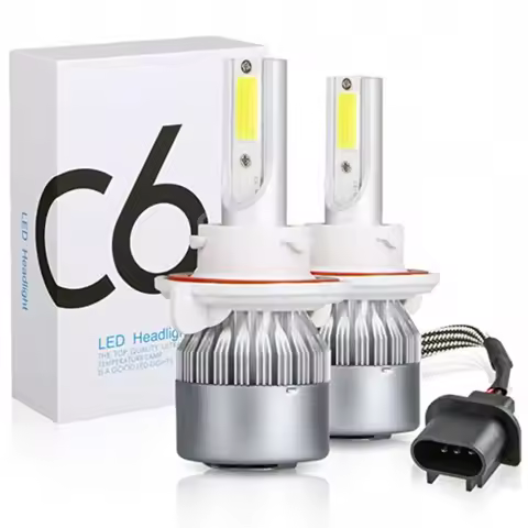 2pcs Car Headlight Bulbs LED H1 H3 H4 H7 H8 H11 HB3 HB4 9005 9006 C6 Bulb 3000K 6000K 8000K 24V 12V 
