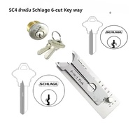 Lishi Pick และถอดรหัสล็อคหยิบ SC1 SC4 2 IN1 เครื่องมือช่างกุญแจ Master Key ถอดรหัส Micha ถอดรหัสตะขอ