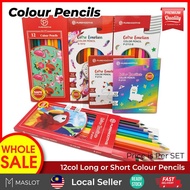 Color Pencil 12col Long Gift Stationery Colouring Pencil / Colour Pencil / Pensil Warna mAsLoT