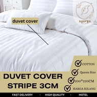 Royal Linen Hotel Duvet Cover Queen 3cm stripe cotton [Quilt Cover Queen Size]
