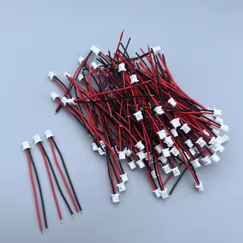 10pcs JST 1.25 Connector Wire Cable SH 1.25MM Pitch 2pin Electronic Wire Single End Length 50MM 100M