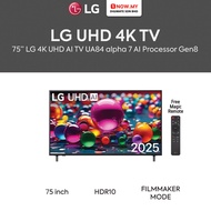 LG 75″ UA84 4K UHD AI TV 75UA8450PSA | Smart HDR10 Pro TV Pintar 智能电视