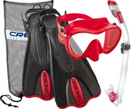 Cressi Italian Design Premium Tempered Glass Lens Frameless Scuba Snorkeling Dive Mask - Dry Snorkel