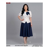 8625 DRESS PREMIUM FLOWER MOTIF MIX JAQUARDsatin