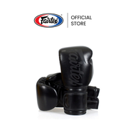 Fairtex นวมชกมวย BGV14 Solid Black นวยมวยหนังไมโครไฟเบอร์ ทนทาน น้ำหนักเบา ลดกลิ่นอับ นวยต่อยมวยสำหร