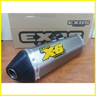 ♞,♘,♙Exos X6 Silent Power Pipe for Suzuki Hayate125 carb type