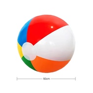 Bola Renang Kolam Pantai Tiup Mainan Mandi Anak Colorful Inflatable Beach Ball 30cm / 50cm
