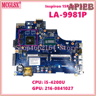 APIEB LA-9981P I5-4200U CPU 216-0841027 GPU แล็ปท็อปเมนบอร์ดสำหรับ DELL Inspiron 15R 5537 3537โน๊ตบุ