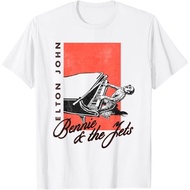 Men's Slim Fit Bennie and The Jets Elton John White T-Shirt