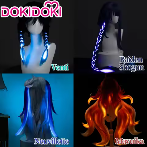 Mavuika/Raiden Shogun/Neuvillette/Venti Luminous Wig Game Genshin Impact DokiDoki Baal Cosplay Neuvi