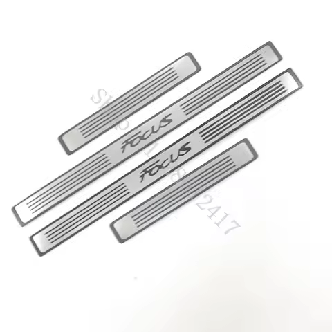 For Ford Focus 2 Focus 3 Mk3 2009~2024 Stainless Sticker Door Sill Scuff Plate Guards Threshold Peda