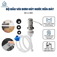 Bộ Đầu Bơm Hút Dầu Rửa Bát Gắn Bồn Rửa, Vòi Hút Xà Bông Nước Rửa Chén Tiện Lợi Có Ống Silicon Dài 1.