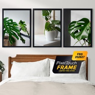 Frame Green Refresh Minimalist Leaf 3in1 Seni Hiasan Dinding A3 Poster Ruang Tamu Bilik Tidur Wall A