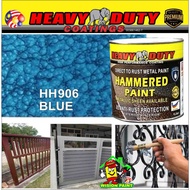 1L ( HH906 BLUE ) HAMMERED PAINT ( METALLIC PAINT HEAVY DUTY ) HAMMERTONE / HAMMERITE Direct to rust